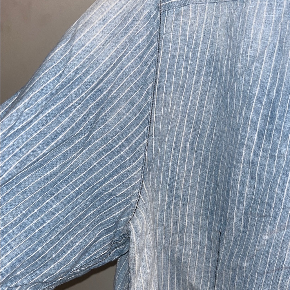 Armani Jeans Light Blue Striped Shirt. READ. - Picture 9 of 10
